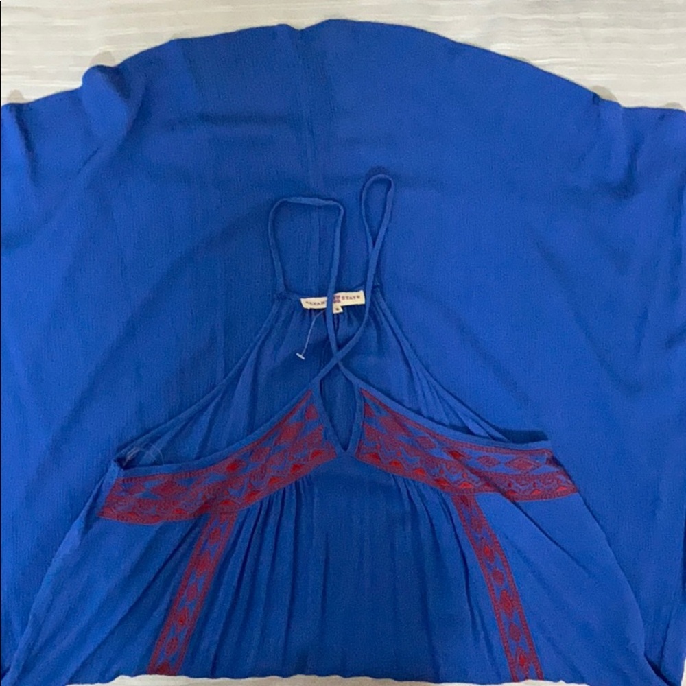 Altar’d State Blue dress with red details